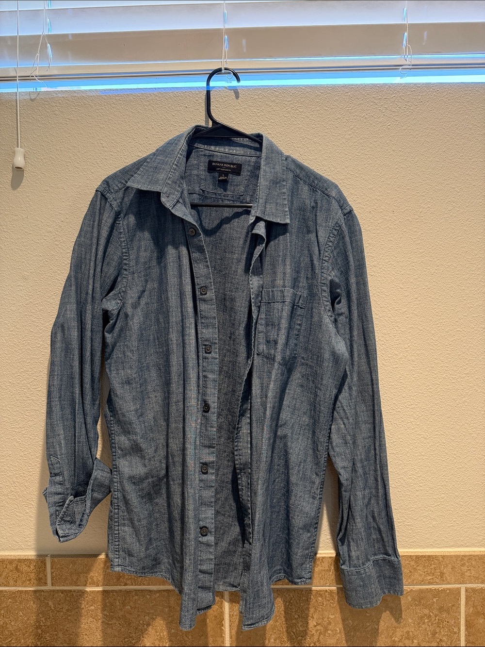 Banana Republic Men's Light Denim Button-Down Shirt